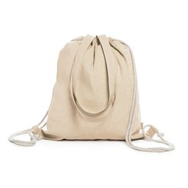 VARESE Drawstring backpack bag made of 100% recycled cotton in mottled finish - EgotierPro MO7107