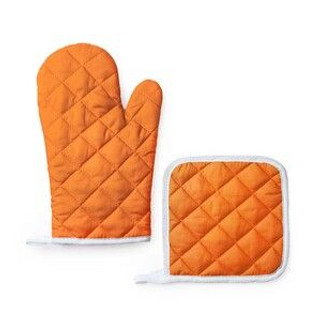 ENEKO Kuchyňská souprava obsahující chňapku a rukavici z měkké bavlny/polyesteru - EgotierPro MP9137