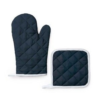 ENEKO Küchenset mit Topflappen und Handschuh aus weicher Baumwolle/Polyester - EgotierPro MP9137