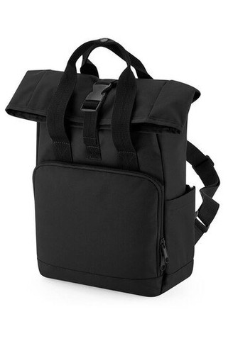 BAG BASE BG118S - RECYCLED MINI TWIN HANDLE ROLL-TOP LAPTOP BACKPACK