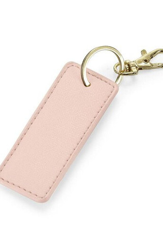 BAG BASE BG744 - Elegant Saffiano Leather-Look Key Clip Charm