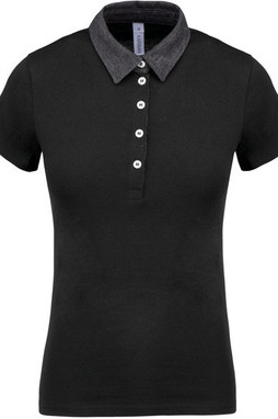 Kariban K261 - Zweifarbiges Jersey-Polohemd für Damen