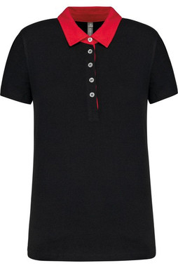 Kariban K261 - Zweifarbiges Jersey-Polohemd für Damen