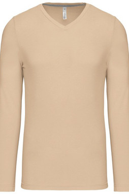Kariban K358 - HEREN T-SHIRT MET V-HALS EN LANGE MOUWEN