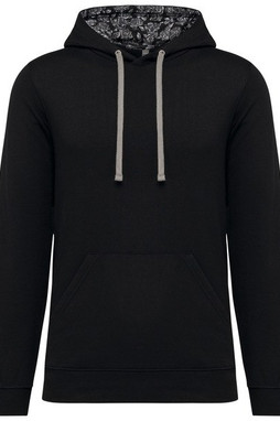 Kariban K4013 - Sweat-shirt à capuche contrastée à motifs unisexe