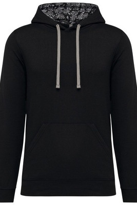 Kariban K4013 - Unisex contrast patterned hooded sweatshirt