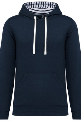 Kariban K4013 - Sweatshirt com capuz em contraste estampado unissexo