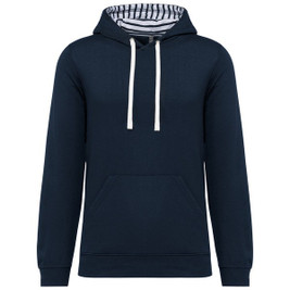 Kariban K4013 - Sweat-shirt à capuche contrastée à motifs unisexe
