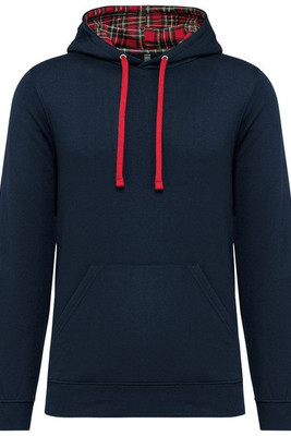 Kariban K4013 - Unisex Kapuzenpullover mit Kontrastmuster