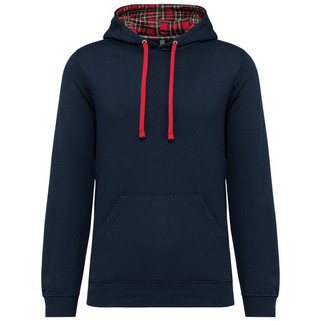 Kariban K4013 - Unisex contrast patterned hooded sweatshirt