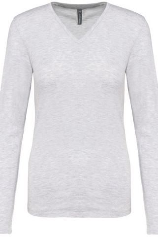 Kariban K382 - T-SHIRT COL V MANCHES LONGUES FEMME