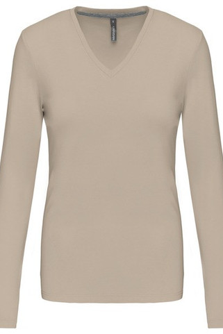 Kariban K382 - T-SHIRT COL V MANCHES LONGUES FEMME