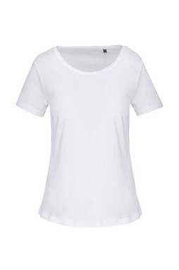 Kariban K399 - Ladies short-sleeved organic t-shirt with raw edge neckline