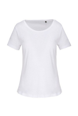 Kariban K399 - Ladies' short-sleeved organic t-shirt with raw edge neckline