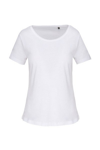 Kariban K399 - Ladies short-sleeved organic t-shirt with raw edge neckline