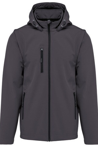 Kariban K422 - Unisex Softshell Jas met Afneembare Mouwen en Capuchon