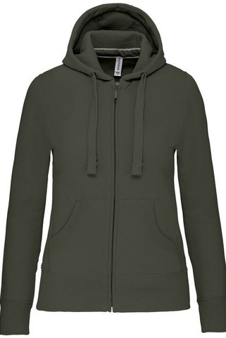 Kariban K464 - Ladies hooded full zip sweatshirt