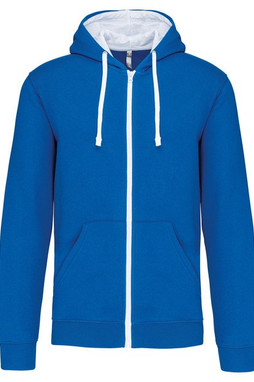 Kariban K466 - Sweatshirt com fecho e capuz em contraste