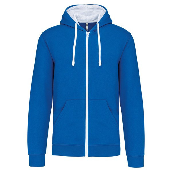 Kariban K466 - Contrast hooded full zip sweatshirt