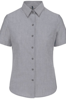 Kariban K536 - DAMES OXFORD BLOUSE KORTE MOUWEN