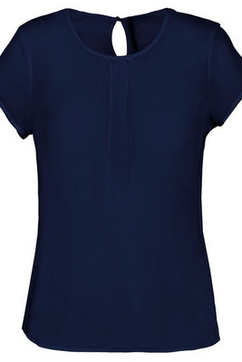 Kariban K5002 - Ladies' short-sleeved crepe blouse