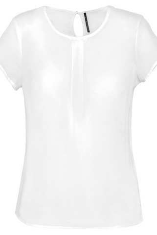 Kariban K5002 - Damesblouse in crêpe met korte mouwen