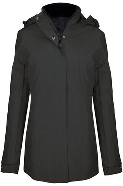 Kariban K6108 - Elegant Damparkas med Avtagbar Huva och Fleecefoder