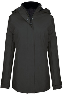 Kariban K6108 - Women's Quilted Parka with Detachable Hood
