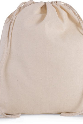 Kimood KI0147 - Petit sac à dos en coton bio avec cordelettes