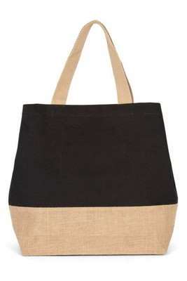 Kimood KI0235 - Sac shopping en toiles de coton & jute