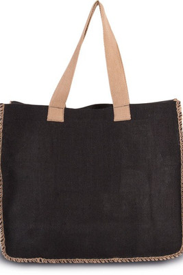 Kimood KI0248 - JUTE BAG WITH CONTRAST STITCHING
