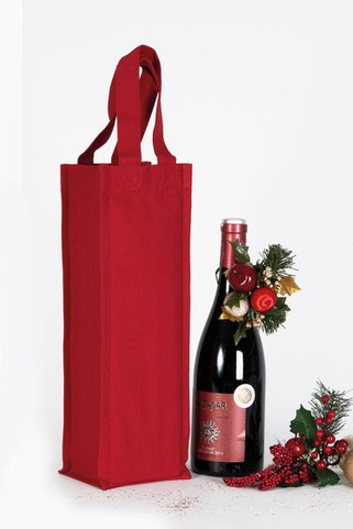 Kimood KI0269 - Cotton canvas bottle holder bag
