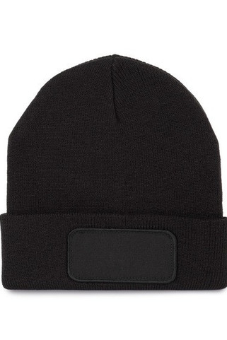 K-up KP895 - Bonnet Tricoté avec Patch Personnalisable