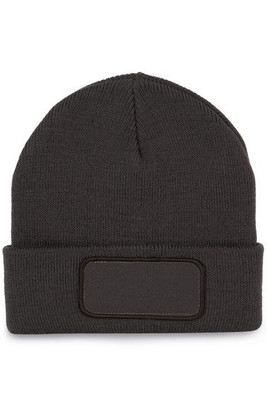 K-up KP895 - Stijlvolle Gebreide Beanie met Katoenen Patch