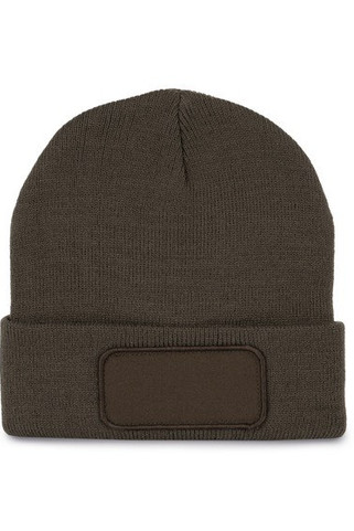 K-up KP895 - Stijlvolle Gebreide Beanie met Katoenen Patch