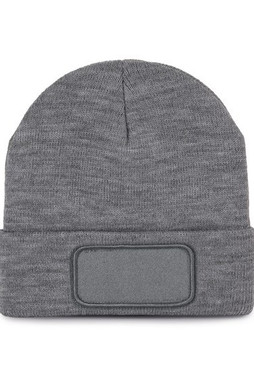 K-up KP895 - Stijlvolle Gebreide Beanie met Katoenen Patch
