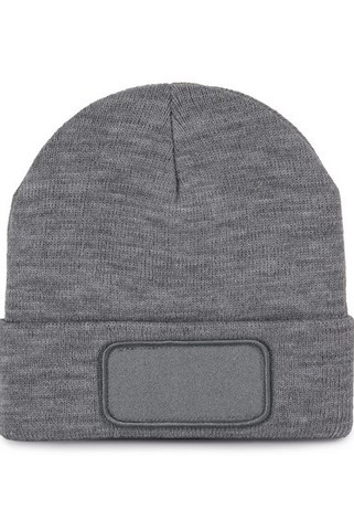 K-up KP895 - Stijlvolle Gebreide Beanie met Katoenen Patch