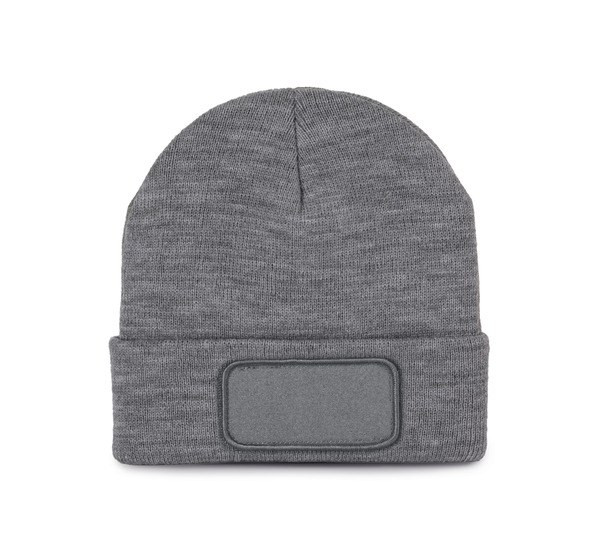 K-up KP895 - Stijlvolle Gebreide Beanie met Katoenen Patch