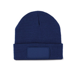 K-up KP895 - Stijlvolle Gebreide Beanie met Katoenen Patch