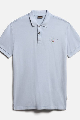 NAPAPIJRI NP0A4GDL - Classic Cotton Polo Shirt with Logo and Ribbed Trims