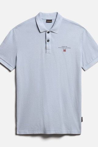 NAPAPIJRI NP0A4GDL - Classic Cotton Polo Shirt with Logo and Ribbed Trims