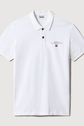 NAPAPIJRI NP0A4GDL - Polo Classique en Coton avec Logo Imprimé
