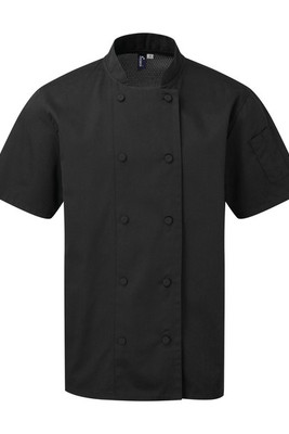 Premier PR902 - Coolchecker® short-sleeved chef's jacket