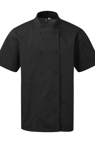 Premier PR902 - Coolchecker® koksjas met korte mouwen