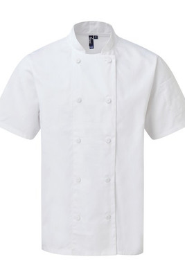 Premier PR902 - Coolchecker® short-sleeved chef's jacket