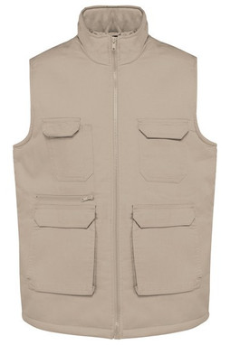 WK. Designed To Work WK607 - Unisex padded multi-pocket polycotton vest