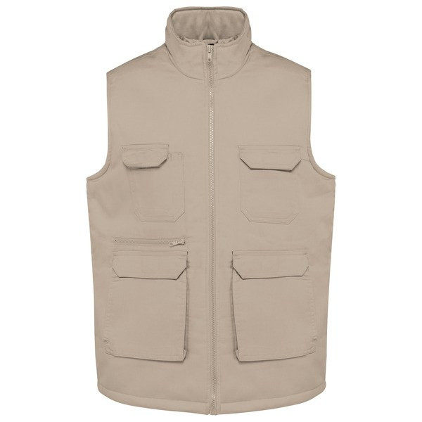 WK. Designed To Work WK607 - Gewatteerd unisex gilet in polykatoen met veel zakken