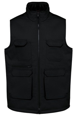 WK. Designed To Work WK607 - Gewatteerd unisex gilet in polykatoen met veel zakken