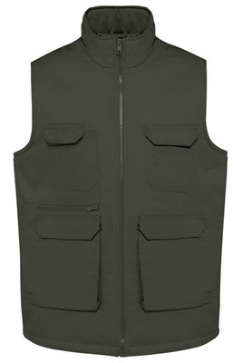 WK. Designed To Work WK607 - Unisex padded multi-pocket polycotton vest