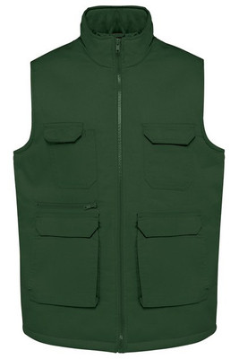 WK. Designed To Work WK607 - Gilet polycoton multipoches rembourré unisexe